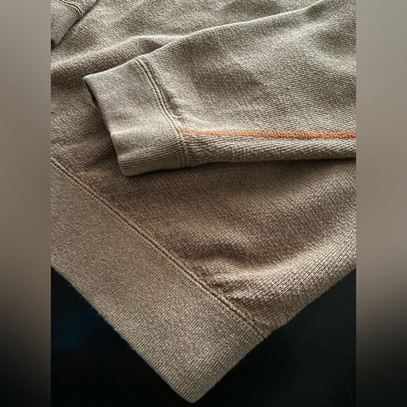 TOMMY BAHAMA Reversible Tan/Orange 1/4 Zip Cotton Pullover Sweater sz XLarge - Picture 9 of 15